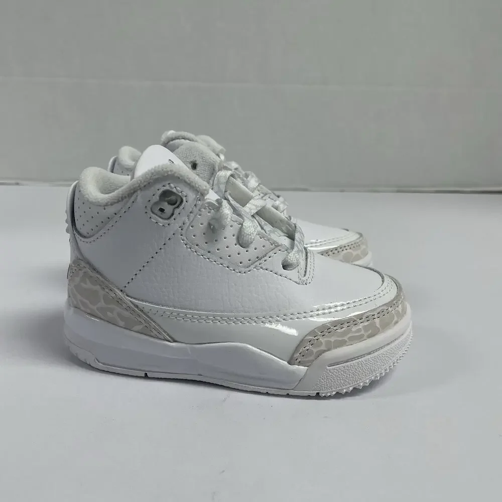 Air Jordan 3 Retro TD 'Pure Money' 2025 DM0968 111 Size 6 C Toddler White Shoes